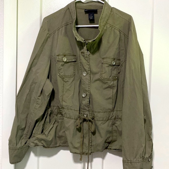 Lane Bryant Jackets & Blazers - Lane Bryant Olive Utility Jacket |Size 28